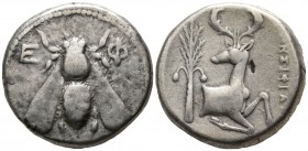 Ionia. Ephesos . ΜΝΗΣΙΦΙΛΟΣ (Mnesiphilos), magistrate circa 390-325 BC. Tetradrachm AR