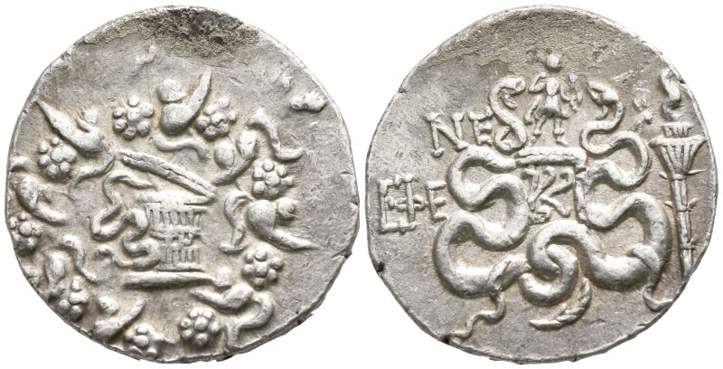 Ionia. Ephesos circa 166-67 BC, (dated year 55=100/99 BC)..
Cistophoric Tetradr...
