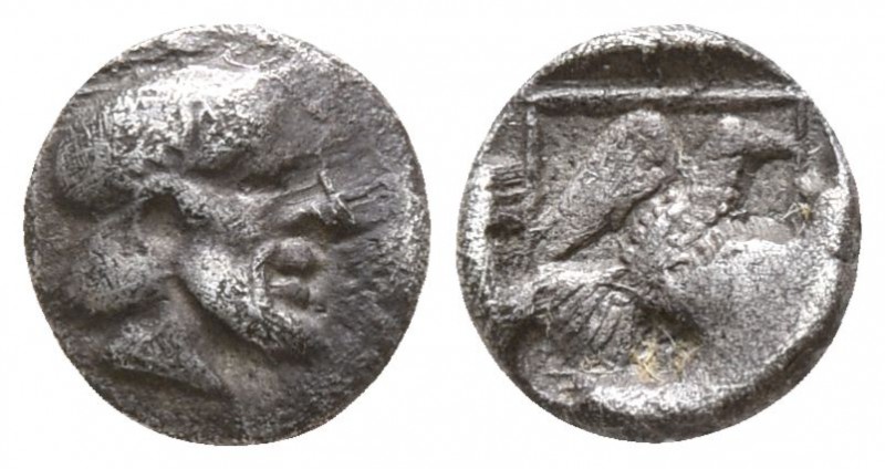 Ionia. Magnesia ad Maeander . Archepolis circa 459 BC.
Tetartemorion AR

5mm....