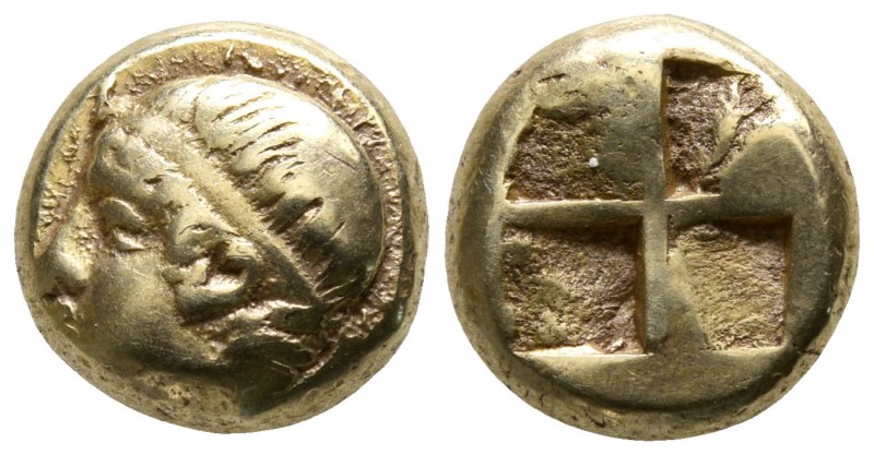 Ionia. Phokaia 477-388 BC.
Hekte EL

8mm., 2,52g.

Head of young male left,...