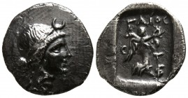 Caria. Stratonikeia  . ΓΑΙΟΣ (Gaios), magistrate Mithradatic War, ca. 88-85 BC. Reduced Drachm AR