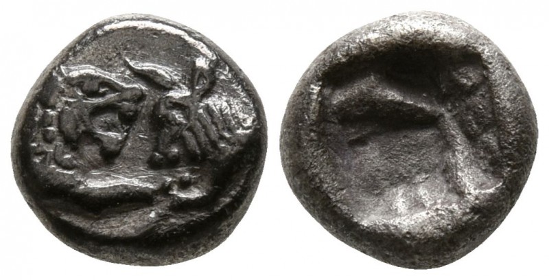 Kings of Lydia. Sardeis. Kroisos 564-539 BC.
1/24 Stater AR

6mm., 0,71g.

...