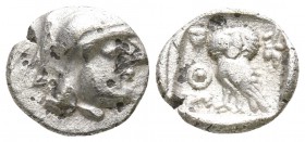 Philistia. Uncertain mint. Imitating Athens circa 450-333 BC. Hemiobol AR