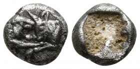 Persia. Time of Darios I circa 520-490 BC. 1/24 Siglos AR, Kroiseid type.