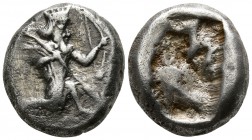 Persia. Achaemenid Empire. Lydo-Milesian standard. Sardeis.. Time of Xerxes II to Artaxerxes II 420-375 BC. Siglos AR