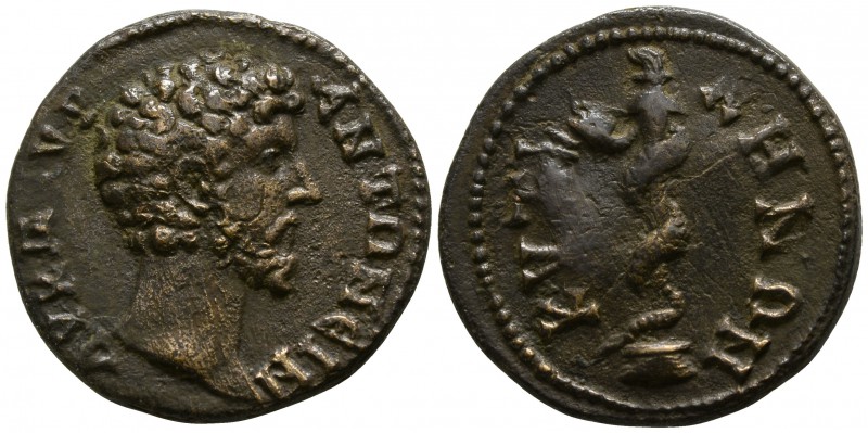 Mysia. Kyzikos. Marcus Aurelius AD 161-180.
Bronze Æ

23mm., 6,93g.

AY K M...
