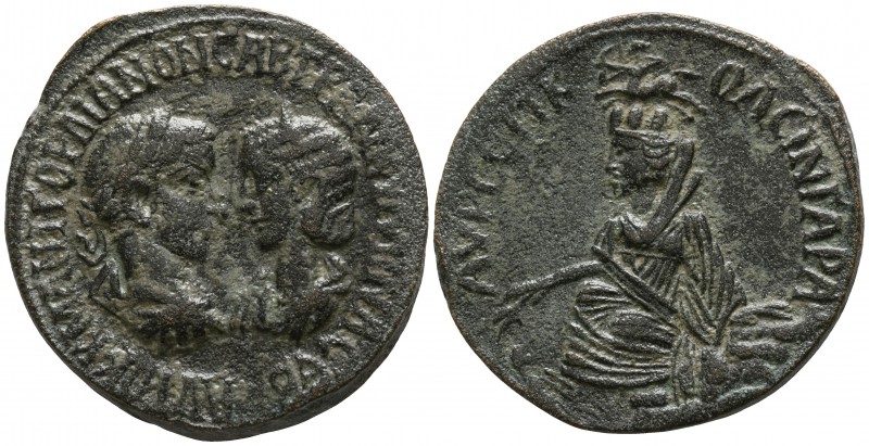 Mesopotamia. Singara. Gordian and Tranquillina AD 238-244.
Bronze Æ

30mm., 2...