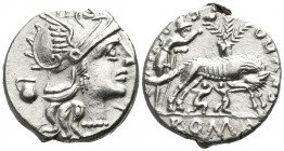 Sextus Pompeius Faustulus 137 BC. Rome. Denarius AR