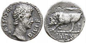 Augustus 27 BC-14 AD. Lugdunum. Denarius AR