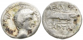 Augustus 27 BC-14 AD. Uncertain mint. Denarius AR