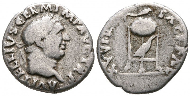 Vitellius AD 69-69. Rome
Denarius AR

18mm., 3,09g.

A VITELLIVS GERMANICVS...