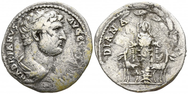 Hadrian AD 117-138. Ephesus
Cistophor AR

27mm., 10,02g.

HADRIANVS AVG CO[...