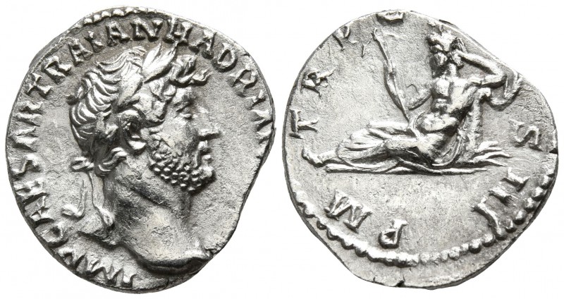 Hadrian AD 117-138. Rome
Denarius AR

16mm., 3,33g.

IMP CAESAR TRAIAN HADR...