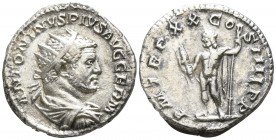 Caracalla AD 211-217, (struck AD 217).. Rome. Antoninianus AR