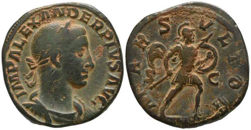 Severus Alexander AD 222-235. Rome
Sestertius Æ

28mm., 22,70g.

IMP ALEXAN...