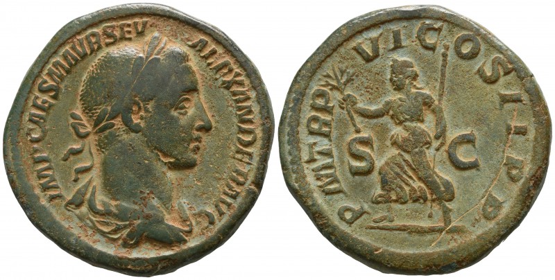 Severus Alexander AD 222-235, (struck AD 228).. Rome
Sestertius Æ

31mm., 27,...