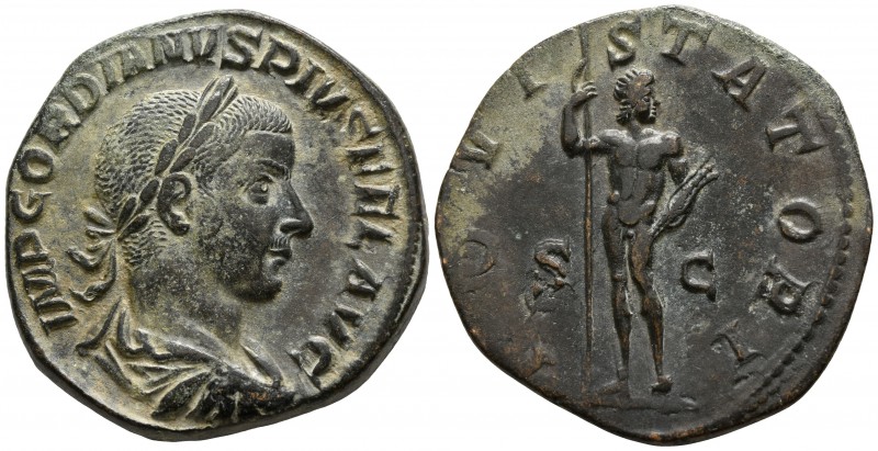 Gordian III. AD 238-244. Rome
Sestertius Æ

28mm., 15,51g.

IMP GORDIANVS P...