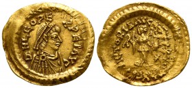 Leo I AD 457-474. Constantinople. Tremissis AV
