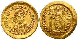 Zeno, second reign. AD 476-491, (struck AD 477-491).. Constantinople. 2nd officina. Solidus AV