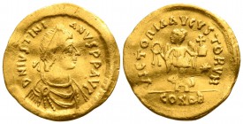 Justinian I. AD 527-565. Constantinople. Tremissis AV