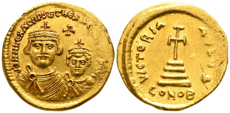 Heraclius with Heraclius Constantine AD 610-641. Constantinople
Solidus AV

2...