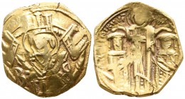 Andronicus II with Michael IX AD 1295-1320, (struck ca. AD 1325-1328).. Constantinople. Hyperpyron AV