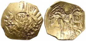 Andronicus II with Andronicus III. AD 1325-1328. Constantinople. Hyperpyron AV