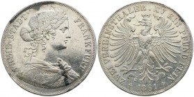 German States. Frankfurt.  AD 1861. 2 Vereinsthaler (1861)