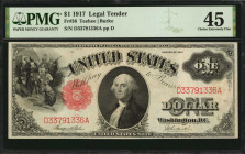 Legal Tender Notes

Fr. 36. 1917 $1 Legal Tender Note. PMG Choice Extremely Fine 45.

Nice appeal is found on this mid-grade Legal Tender Ace for ...