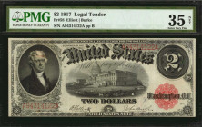 Legal Tender Notes

Fr. 58. 1917 $2 Legal Tender Note. PMG Choice Very Fine 35 Net. Rust.

PMG comments "Rust."

Estimate: $125.00 - $175.00