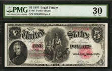 Legal Tender Notes

Fr. 87. 1907 $5 Legal Tender Note. PMG Very Fine 30.

Nice appeal and problem free for the grade.

Estimate: $200.00 - $300....