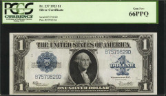 Silver Certificates

Fr. 237. 1923 $1 Silver Certificate. PCGS Currency Gem New 66 PPQ.

A high grade offering of this Silver Certificate note, wh...