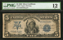 Silver Certificates

Fr. 275. 1899 $5 Silver Certificate. PMG Fine 12.

A Fine example of this Chief Silver Certificate.

Estimate: $400.00 - $6...