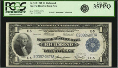 Federal Reserve Bank Notes

Fr. 722. 1918 $1 Federal Reserve Bank Note. Richmond. PCGS Currency Very Fine 35 PPQ.

A mid-grade Richmond Ace which ...