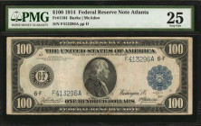 Federal Reserve Notes

Fr. 1104. 1914 $100 Federal Reserve Note. Atlanta. PMG Very Fine 25.

A Very Fine offering of this Atlanta district large s...