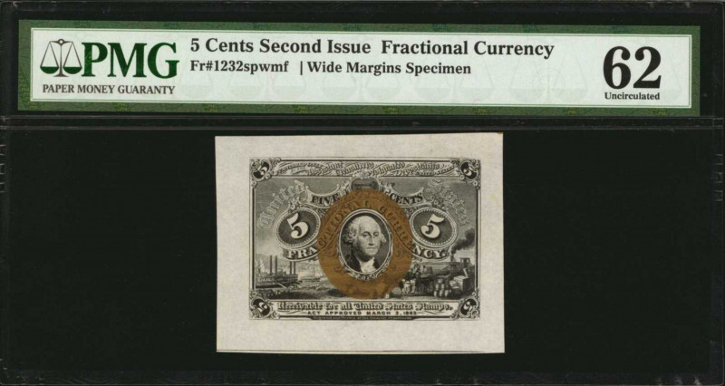 Second Issue

Lot of (2) Fr. 1232spwmf & 1232spmwb. 5 Cents. Second Issue. PMG...