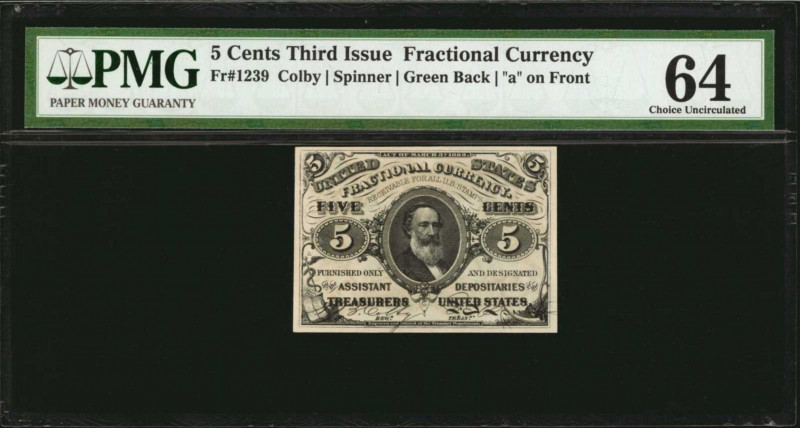 Third Issue

Fr. 1239. 5 Cent. Third Issue. PMG Choice Uncirculated 64.

Gre...
