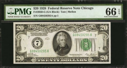 Federal Reserve Notes

Fr. 2050-G. 1928 $20 Federal Reserve Note. Chicago. PMG Gem Uncirculated 66 EPQ.

An eye catching example of this early num...