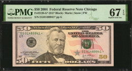 Federal Reserve Notes

Fr. 2128-G*. 2004 $50 Federal Reserve Star Note. Chicago. PMG Superb Gem Uncirculated 67 EPQ.

A high grade example of this...