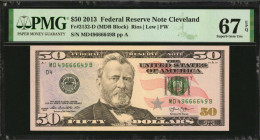 Federal Reserve Notes

Fr. 2132-D. 2013 $50 Federal Reserve Note. Cleveland. PMG Superb Gem Uncirculated 67 EPQ. Repeater Serial Number.

Found wi...