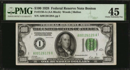 Federal Reserve Notes

Fr. 2150-A. 1928 $100 Federal Reserve Note. Boston. PMG Choice Extremely Fine 45.

An attractive mid-grade example of this ...