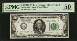 Federal Reserve Notes

Fr. 2150-D. 1928 $100 Federal Reserve Note. Cleveland. PMG About Uncirculated 50.

Good appeal stands out for the assigned ...