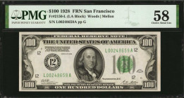 Federal Reserve Notes

Fr. 2150-L. 1928 $100 Federal Reserve Note. San Francisco. PMG Choice About Uncirculated 58.

An appealing example of this ...