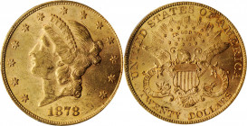 Liberty Head Double Eagle

1878 Liberty Head Double Eagle. AU-58 (PCGS).

PCGS# 8985. NGC ID: 26B3.

Estimate: $1800