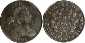 Draped Bust Cent

1801 Draped Bust Cent. Fine-12 (PCGS).

PCGS# 1458. NGC ID: 224B.

Estimate: $300