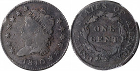 Classic Head Cent

1810 Classic Head Cent. Fine Details--Environmental Damage (PCGS).

PCGS# 1549. NGC ID: 224S.

Estimate: $150