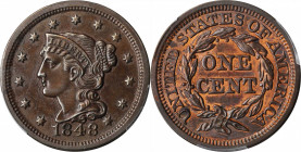Braided Hair Cent

1848 Braided Hair Cent. Unc Details--Altered Surfaces (PCGS).

PCGS# 1883. NGC ID: 226E.

Estimate: $150