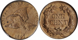 Flying Eagle Cent

1857 Flying Eagle Cent. Type of 1857. MS-62 (PCGS).

PCGS# 2016. NGC ID: 2276.

Estimate: $750