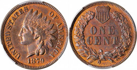 Indian Cent

1879 Indian Cent. MS-63 RB (PCGS).

PCGS# 2134. NGC ID: 2286.

Estimate: $160