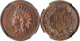 Indian Cent

1886 Indian Cent. Type II Obverse. MS-64 BN (NGC). CAC.

PCGS# 92154. NGC ID: 228E.

Estimate: $400